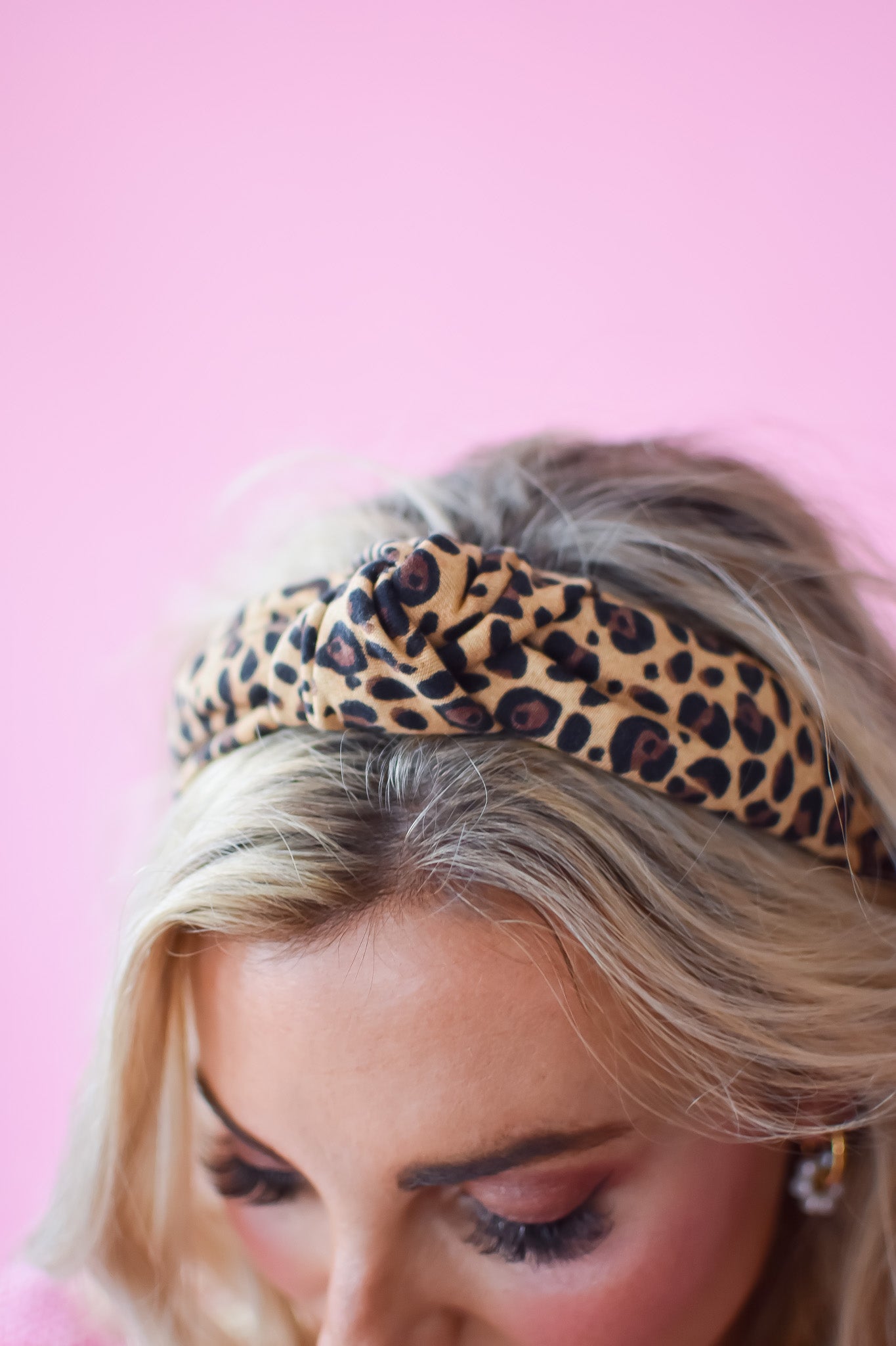 Leopard Knit Knotted Headband for Girls & Women