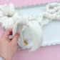 White Ribbed Teacher Gift Set- Lanyard| Knotted Headband| Scrunchie