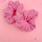 Taffy Pink Ribbed Oversized Scrunchy