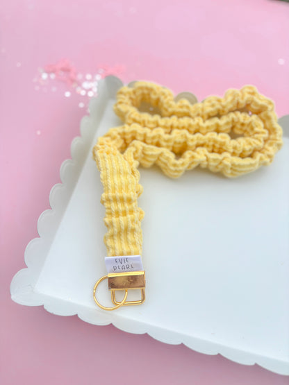 Butter Yellow Ribbed Teacher Gift Set- Lanyard| Knotted Headband| Scrunchie