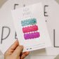 Teal Pink Stripes Purple Glitter Snap Clip