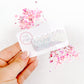 White Glitter Single Snap Clip