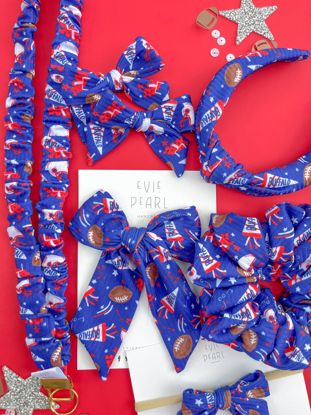 Buffalo Bills Hair Accessories | Bows, Scrunchies & Headbands