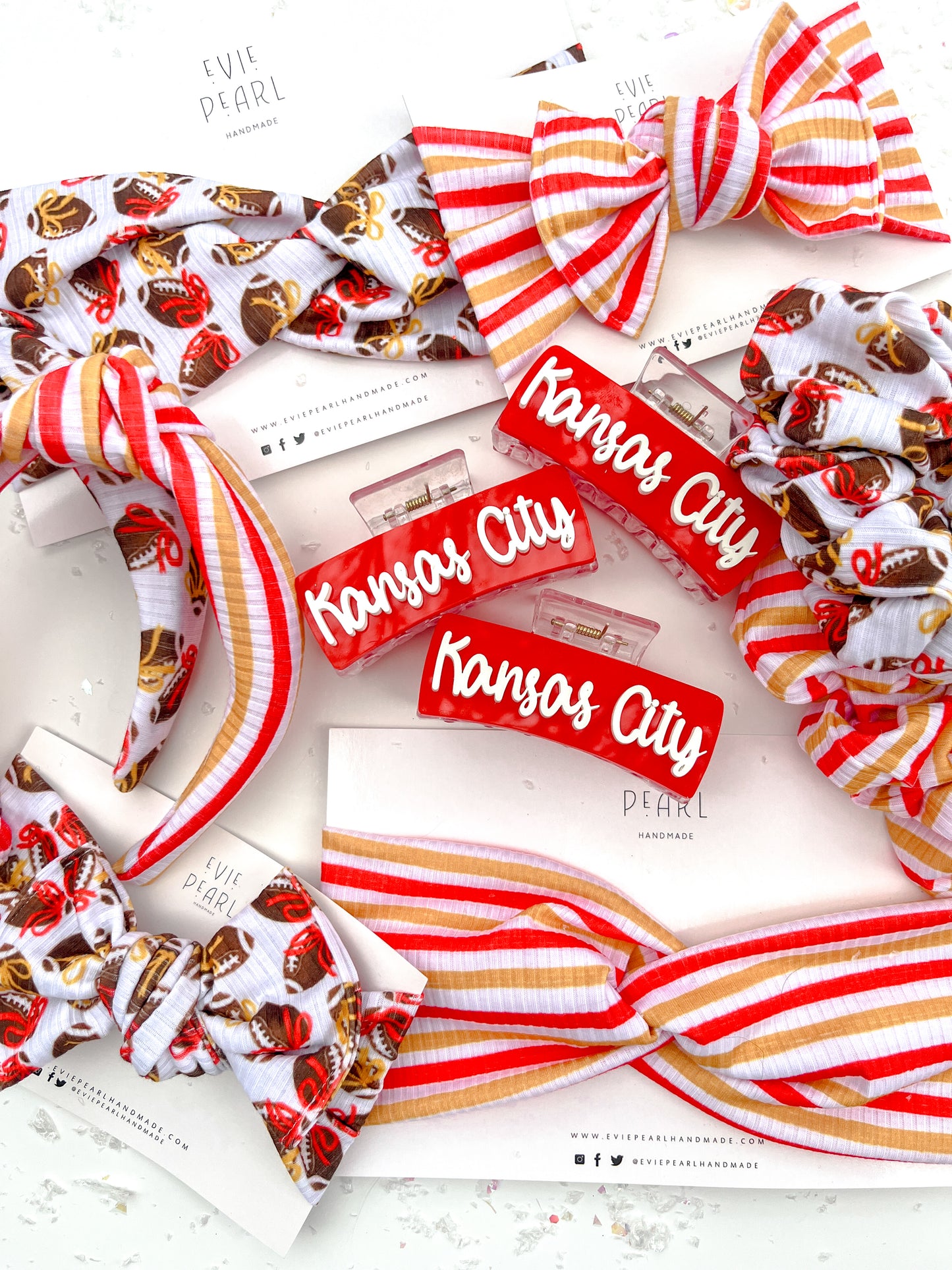 Kansas City Red Acrylic Medium Claw Clip