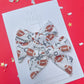 White Football Touchdown Medium Pinwheel Pigtails