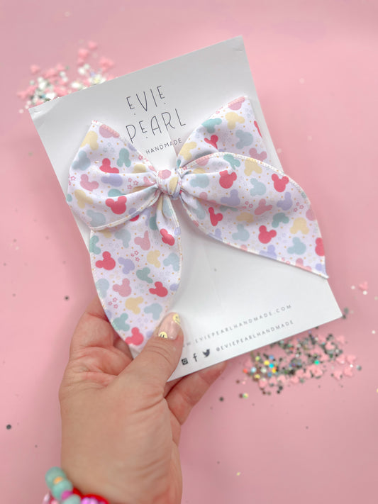 Pastel Oversized Mickey Hair Bow