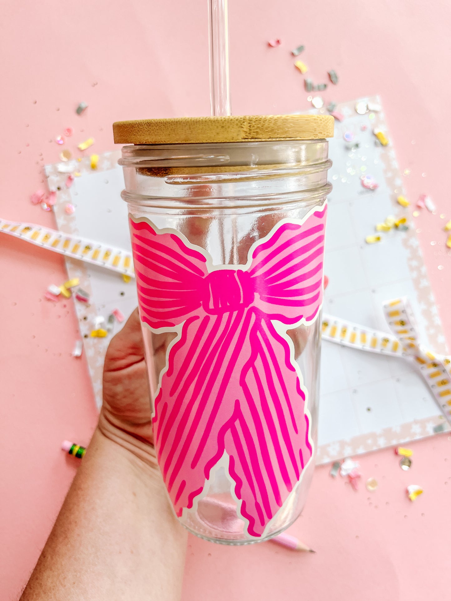 Bow Glass 24oz. Venti Tumbler