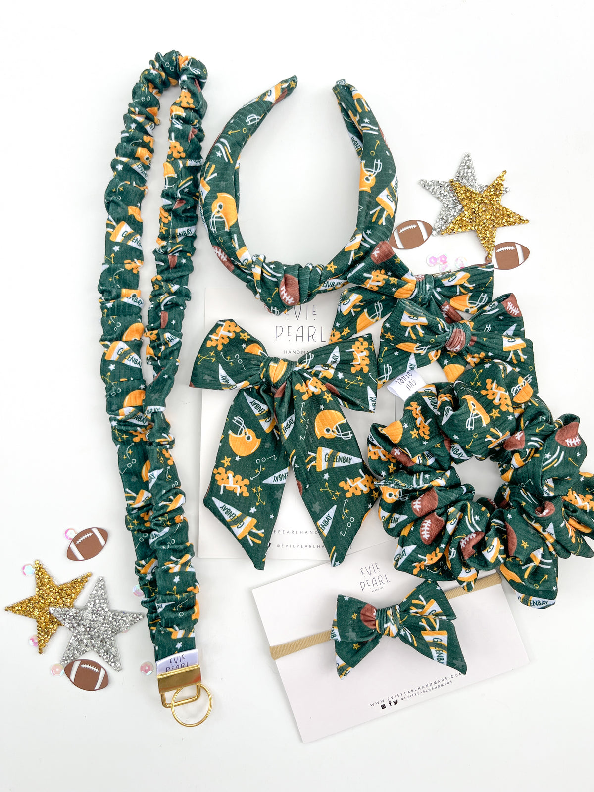 Green Bay Packers Hair Accessories | Bows, Scrunchies & Headbands