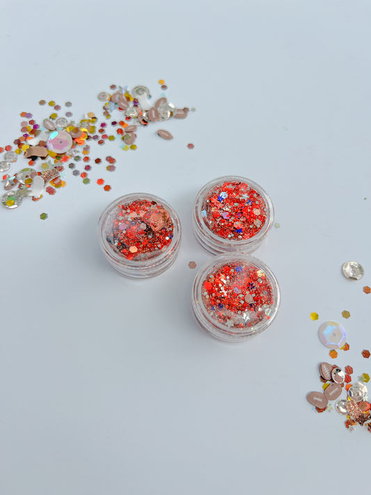KU Rockchalk Jayhawk Red Blue Football Hair Glitter Gel