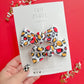 Kansas City White Leopard Knot Bow Pigtail Set