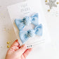 Baby Blue Ribbed Knot Bow Pigtails