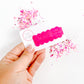 Hot Neon Pink Glitter Single Snap Clip