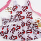 Football Hearts KC Small Pinwheel Bow