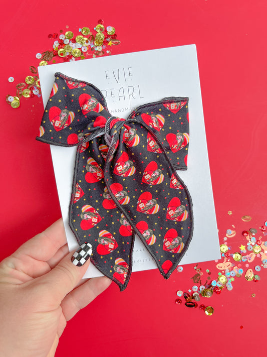 Taylor Swift 87 Jersey Heart Black Oversized Bow