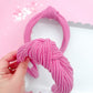 Taffy Pink Ribbed Knotted Headband