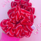 Red & Pink Stripe Oversized Scrunchy