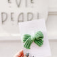 Green Knit Hair Bow