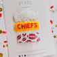 White Glitter, Chiefs, Football Snap Clip Set