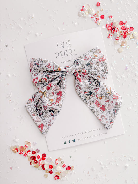 Mouse & Friends Christmas Medium Sailor Bow