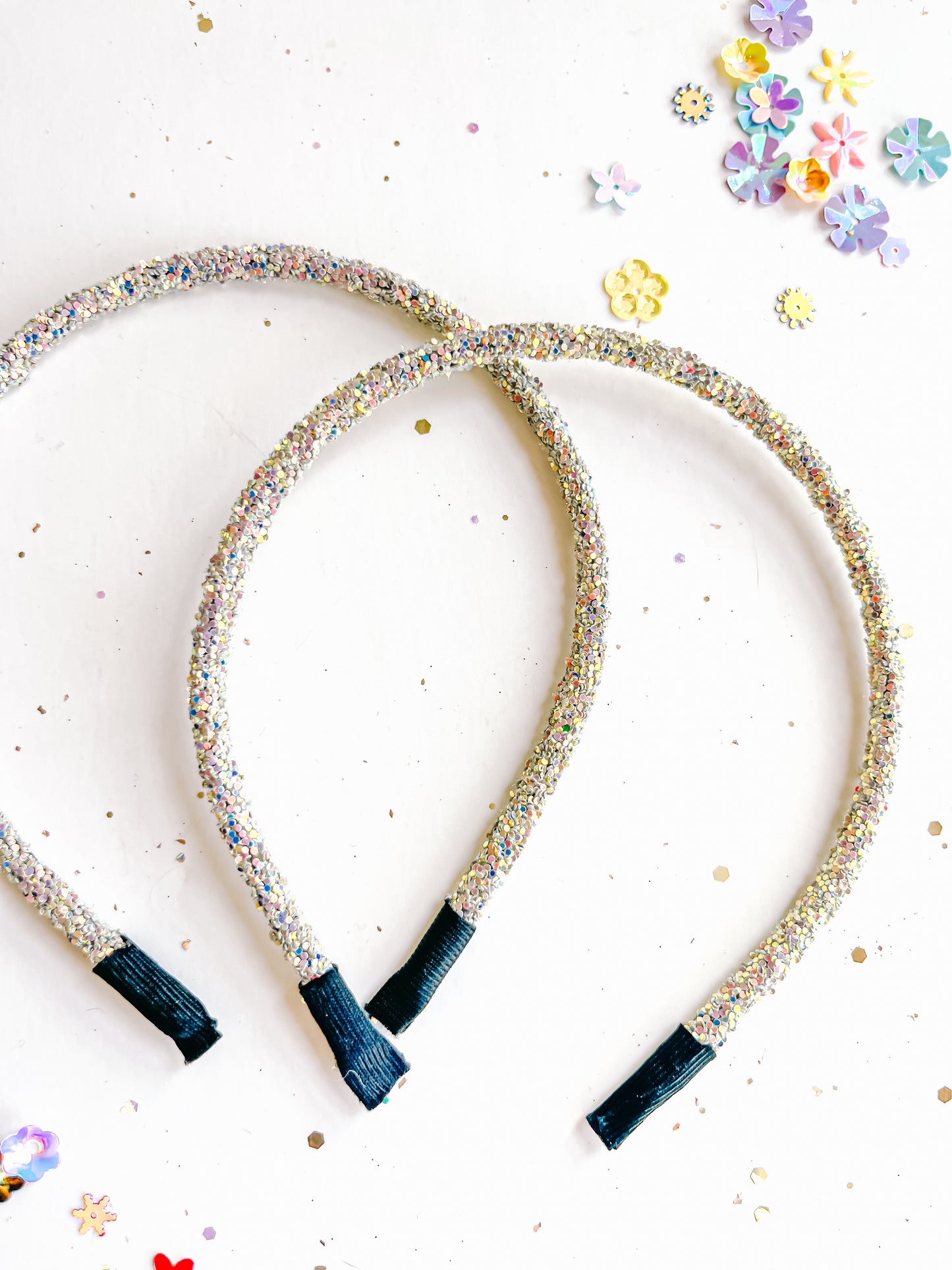 Gray Sparkle Glitter Headband