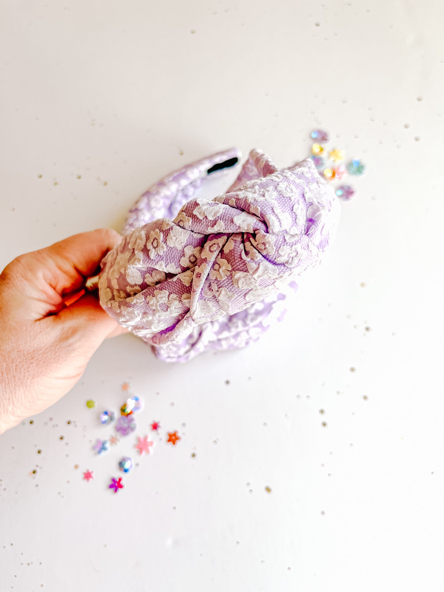 Lilac Floral Knotted Headband