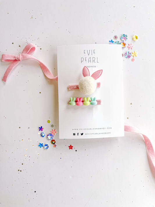 Felt Bunny Clip & Pastel Bunny Clip