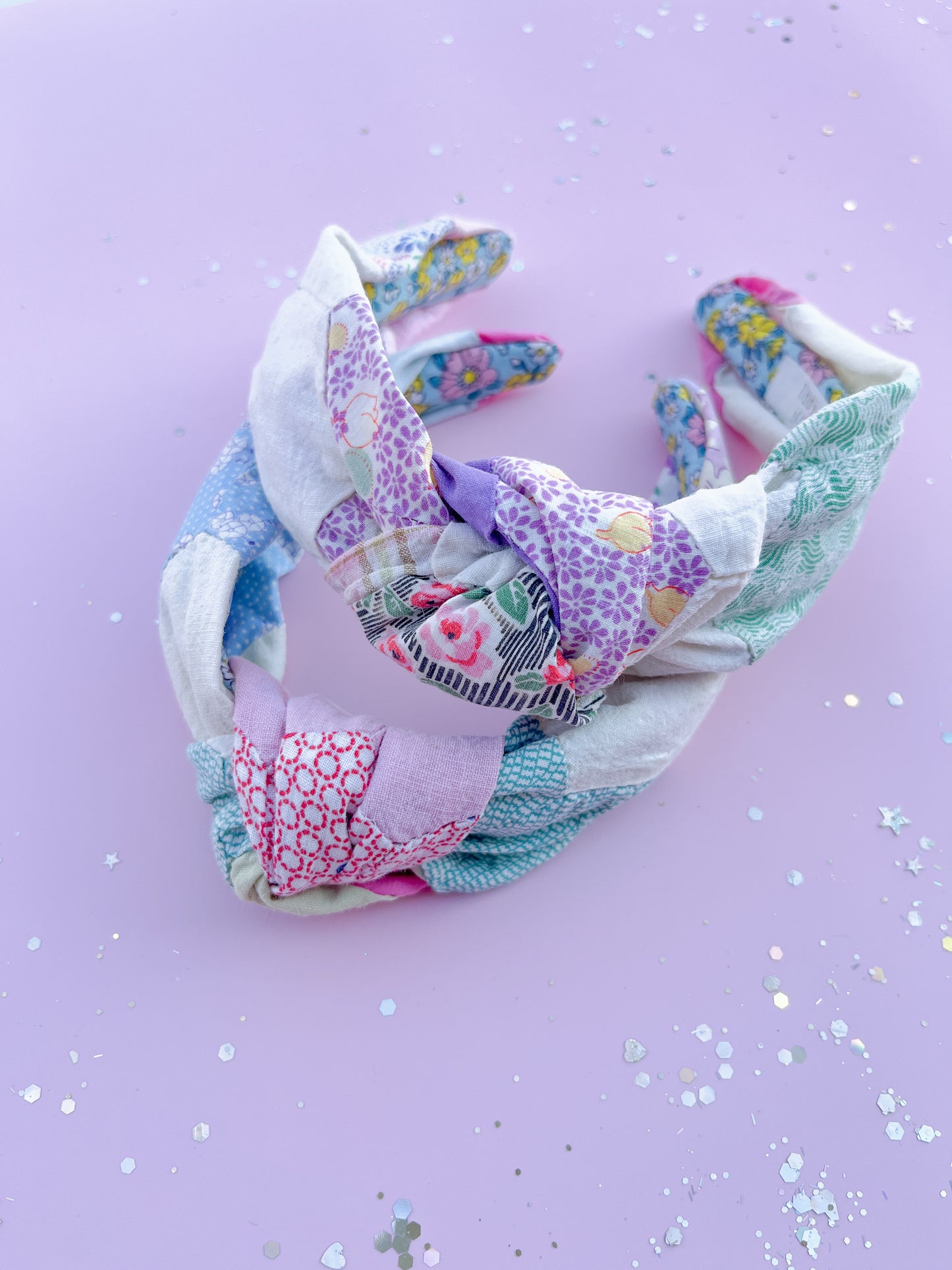 Heirloom Patchwork Quilted Knotted Headband