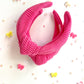 Candy Pink Ribbed Knotted Headband