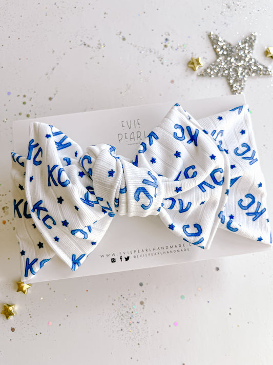 Navy KC Sporting Baby Bow Turban