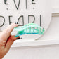 Teal Marbled Flat Medium Claw Clip