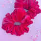 Rosie Pink Velvet Oversized Scrunchy