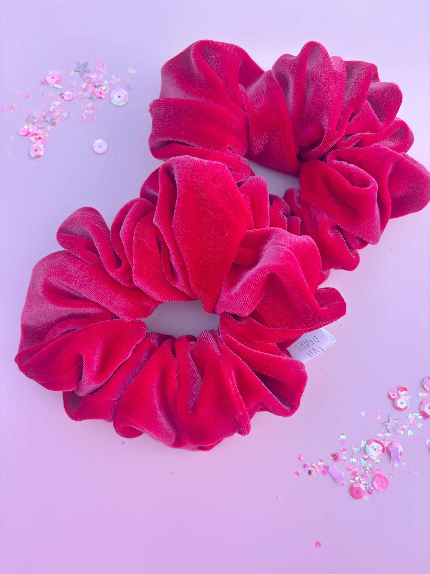 Rosie Pink Velvet Oversized Scrunchy