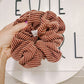 Brown Ribbed Oversized Scrunchy