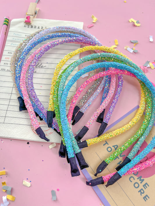 Two Mystery Glitter Headbands for Girls