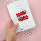 Red & White Mouse Ice Cream Polka Dot Snap Clip Set