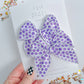 Purple Dot Small Pigtail Bows