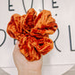 Pumpkin Spice Crushed Velvet Oversized Scrunchy