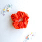 Orange Flower Dot Regular Scrunchy