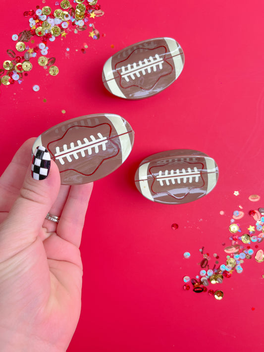 Football Medium Claw Clip for Girls & Women