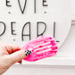 Pink Marbled Flat Medium Claw Clip