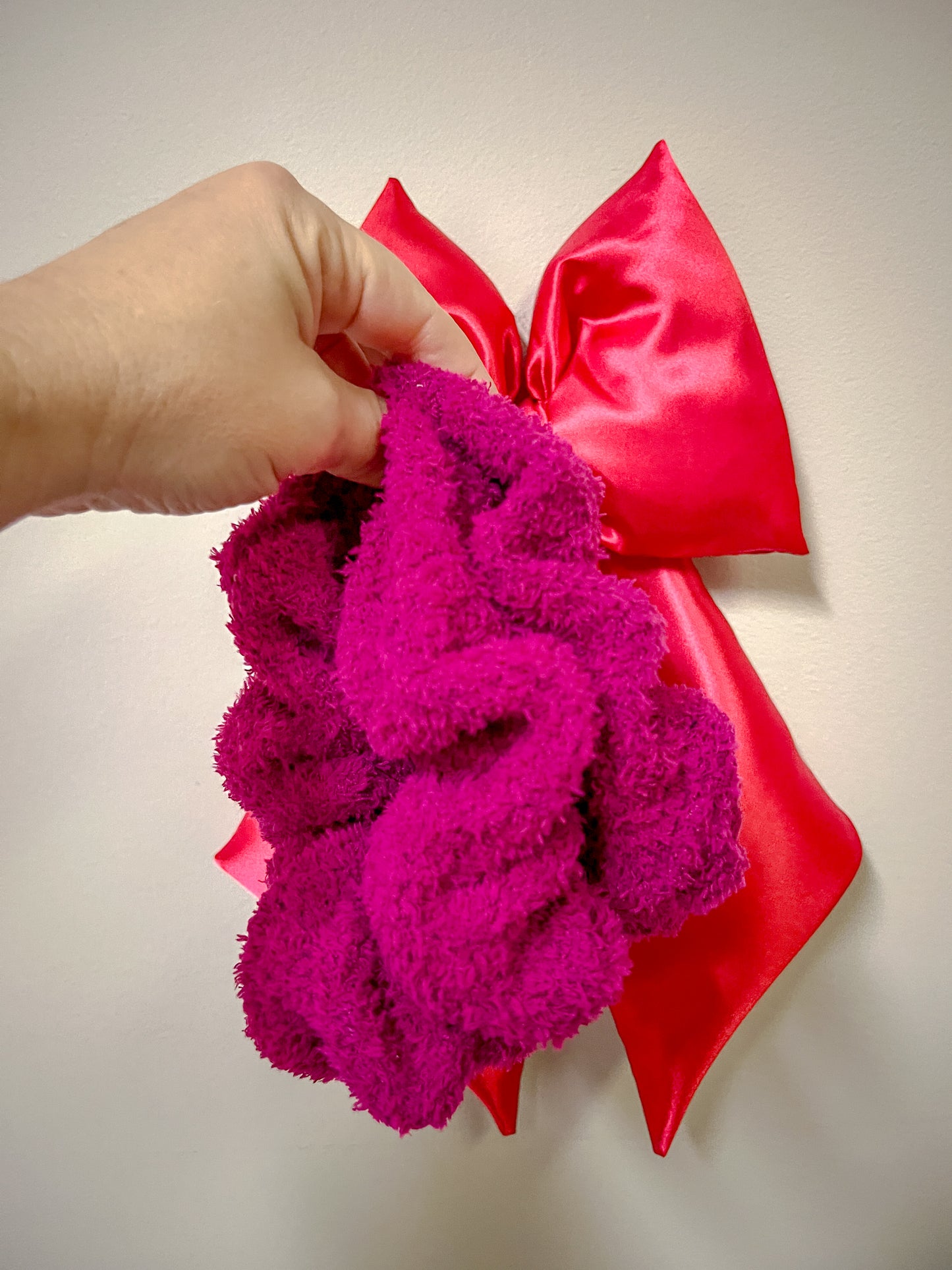 Plum Sherpa Oversized Scrunchy