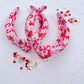 Pink Red Candy Cane Knotted Headband for Girls & Women