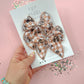 Tan Mouse Checkered Pigtail Bows