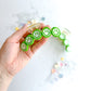 Green Smiley Claw Clip
