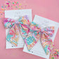 Rainbow Lisa Frank Inspired Medium Sailor Bow