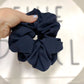 Solid Navy Bullet Oversized Scrunchy