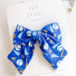Large Blue Kansas City Baseball Pinwheel Bow