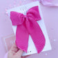 Hot Pink Crinkle Silk Oversized Bow