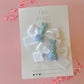 Blue Bunny White Velvet Pigtail Bows