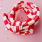 Red White Checkered Knotted Headband for Girls & Women